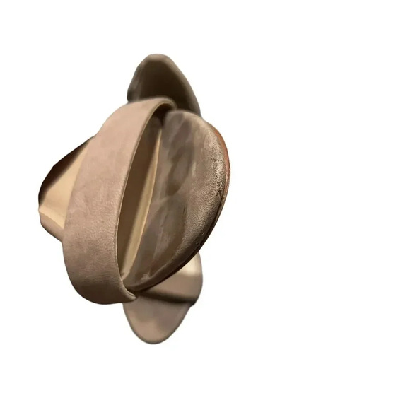 Vince Camuto Nude Suede Open Toe Ankle Strap Dress Block Heel Sandals Shoes 8.5 - Picture 5 of 5